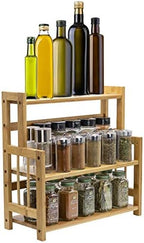 Sorbus Kitchen Countertop Organizer, 3-Tier Bamboo Storage Shelf Rack - Image 4