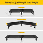 Across-Star Dual-Monitor Stand for Desk - Large Adjustable Length and Angle Riser for 2 Monitors, Double Computer Desktop Organizer, Shelf for TV, Laptop, Printer - Image 3
