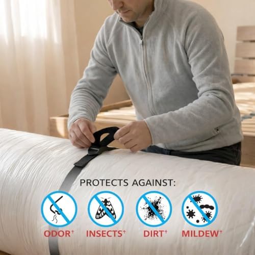 Hefty Shrink-Pak Mattress Bags for Moving – Full/Queen Size | Heavy Duty & Water Resistant Vacuum Compression Mattress Bag, Storage Protection Mattress Cover for Moving - Image 6