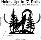 Wolf Toilet Paper Holder Wall Mount/Stand for Extra 8 Rolls - Image 2