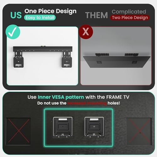 ynVISION.DESIGN Ultra Slim TV Mount with 17" Media Box for 43-100" TVs - Image 3