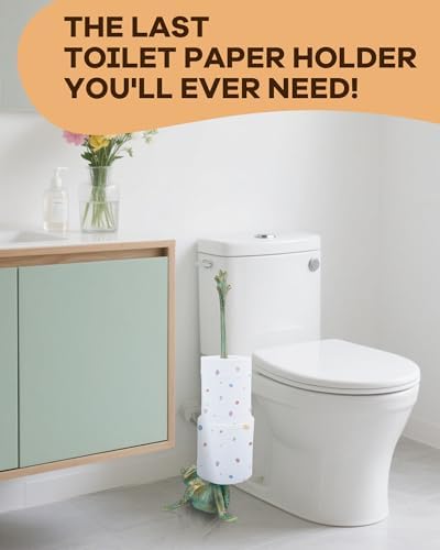 16.5" Golden-Green Frog Paper Towel Holder for Bathroom & Kitchen - Whimsical Cast Iron Free Standing Paper Roll Holder, Decorative Toilet Paper Stand with Weighted Base - Image 7