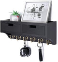 Rebee Vision Key Holder Wall Mount with 2 Drawers for Home Decor, Black by REBEEVISION