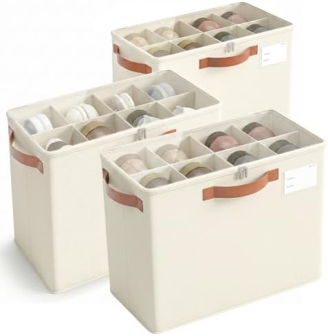Varhomax Shoe Organizer Box for Closet, Small Foldable Shoe Storage Bin by Varhomax