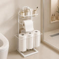 Toilet Paper Holder Stand Freestanding with Storage Basket for Bathroom by Unknown