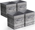 Sorbus 11 x 11 Storage Cubes, Foldable Fabric Bins (4 Pack, Rustic Gray) by Sorbus