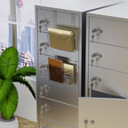 2 Tier Clear Acrylic Wall Hanging File Organizer Over the Door File Holder - Image 4