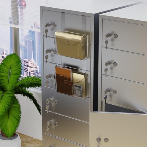 2 Tier Clear Acrylic Wall Hanging File Organizer Over the Door File Holder - Image 4