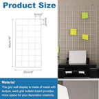 uxcell 2Pcs Wire Wall Grid Panel, 16" x 8" Metal Photo Hanging Display Grid Shelf Decorative Gridwall Wire Board Organizer with Hook for Art Display Frame Home Decor, White - Image 2