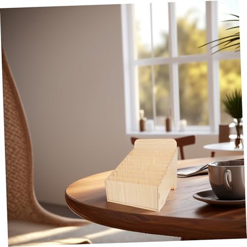 Tofficu Desk Organizer Wooden Mail Organizer Sections Office Supplies for Invoices Receipts Bills Cell Phone Storage Stand Easy Diy Assembly - Image 4