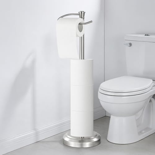 Brushed Nickel Toilet Paper Holder Free Standing，Stainless Steel - Image 5