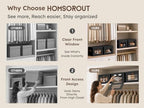Homsorout Small Closet Storage Bins - Closet Shelf Organizer with Open Window, 4 Pack, Black - Image 5