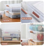 novelinks 10 Quart Clear Plastic Storage Containers with Lids (4 Pack) - Image 3