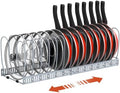 Housolution Pot and Pan Lid Organizer Holder Storage Rack, Grey by Housolution