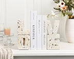 Book Ends Decorative with Love Design,Small Farmhouse Heavy Duty Bookends - Image 5