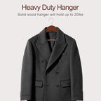 TOPIA HANGER Walnut Wooden Hangers 30 Pack, Heavy Duty Clothes Hangers - Image 4