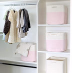 NaturalCozy 13 Inch Cube Storage Bins Cotton Rope Woven Baskets for Organizing 3-Pack | 13 x 13 Storage Cubes | Fabric Square Storage Baskets for Shelves Organizer, Kids Toy Bins, Closet Baby Nursery - Image 5
