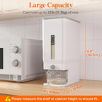 Lifewit Rice Container 27 Lbs, One-Press Dispenser with Measuring Cup - Image 3