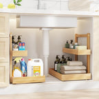 Under Sink Organizer, L-Shaped 2 Tier Pull Out Cabinet Organizer by Unknown
