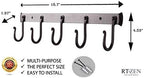 RTZEN Classic Farmhouse Wall Mount Multi-Use Wrought Iron Hook Set (5 Pack) - Image 4