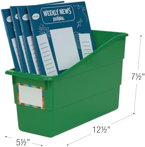 Really Good Stuff Durable Book & Binder Holders - 6 Pack – Green - Image 3