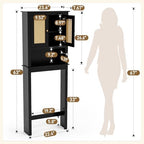 Over Toilet Storage Cabinet with Barn Door & Adjustable Shelves - Image 2