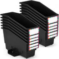 gisgfim 12 Pcs Non-Tip Book Bins with Stabilizer Wings (Black) by gisgfim