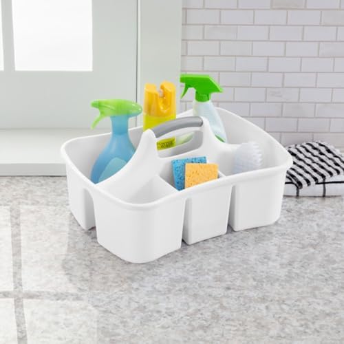 Sterilite Divided Ultra Caddy Storage Organizer for Bathroom, White, 4-Pack - Image 6