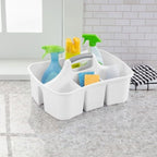 Sterilite Divided Ultra Caddy Storage Organizer for Bathroom, White, 4-Pack - Image 6