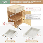 Fokyfok 2Pc Pull out Cabinet Organizer,11"-16"W,13"-17"D,Expandable - Image 2