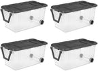 Sterilite Modular Stacker Box with Latching Lid, 160 Quart, 4-Pack - Image 5