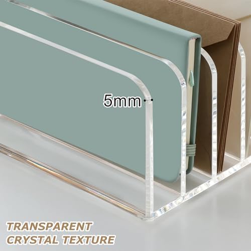 SANRUI Clear Desk Mail Organizer, 9 Slot Acrylic Office Document Sorter - Image 7