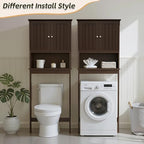 Over Toilet Storage Cabinet with Barn Door & Adjustable Shelves - Image 4