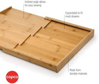 Copco Bamboo Expandable Spice Organizer Drawer and Counter Lazy Susan Turntable Style Tiered Rack - Adjustable 4-Tier Natural Wood Kitchen Spice Storage Organizer for Cabinet, Pantry, or Bathroom - Image 6