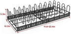 Expandable Food Container Lid Organizer,Large Capacity Adjustable 8 Dividers Detachable Lid Organizer Rack for Cabinets, Cupboards, Pantry Shelves, Drawers Keep Kitchen Tidy,Black 10.2”wide,3.6 Pound. - Image 6