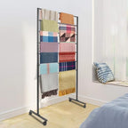 7 Tiers Rolling Display Tie & Scarf Rack Towel Belt Hanger - Image 2