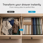 PLIIO 7-Pack Medium Filers Foldable Clothes Organizer Durable TShirt Folder - Image 3