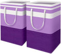 HomeHacks 2 Pack Laundry Baskets, Laundry Hampers Bags (Purple 88Lx2) by HomeHacks