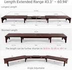 Nnewvante Bamboo Monitor Riser, 60 inch Upgrade Height Large TV Riser - Image 5