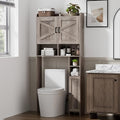 Homhedy Wooden Over The Toilet Storage Cabinet with Barn Door by Homhedy