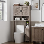Homhedy Wooden Over The Toilet Storage Cabinet with Barn Door by Homhedy