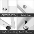 Expandable Cabinet Shelf Organizer, 16.5"~27''L, White - Image 5