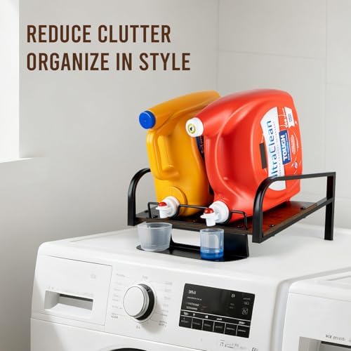 Laundry Detergent Holder Stand with Drip Tray, Liquid Detergent Riser - Image 2