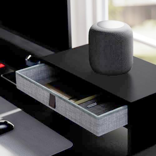 Fenge Triple Monitor Stand with Storage Drawer, Adjustable Length and Angle - Image 5