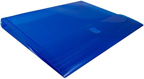 JAM PAPER Plastic Expansion Envelopes with Hook & Loop Closure - Letter Booklet - 9 3/4 x 13 with 1 Inch Expansion - Blue - 12/Pack - Image 4