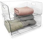 Isaac Jacobs 2-Piece (16" x 12" x 6.1") X-Large Wide Stackable Bins - Image 2