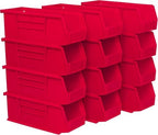 Akro-Mils 30224 AkroBins Plastic Storage Bins, 11"x 4"x 4", Red, 12-Pack by Akro-Mils