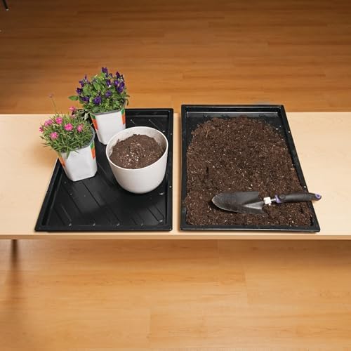 PIG Multifunctional Easy to Clean Tray | Boot Shoe Tray | Garden Work Tray | Car Oil Drip Tray | Indoor or Outdoor Use | 17" W x 24" L x 1" H | 1.46 Gallon Sump Capacity | 12 Count | PM50846-1109 - Image 2
