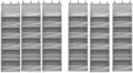 Over Door Organizer with 6 Extra Large Pockets 12 Side Pockets, Sturdy Closet Storage Rack, Hanging Storage Organizer with Clear Window for Shoes, Diaper, Bedroom, Bathroom, Grey, 6-Pack by Unknown