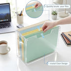 Novabright 2 Pack Acrylic File Organizer, Letter, 12.2"L x 5.51"W x 9.84"H - Image 5
